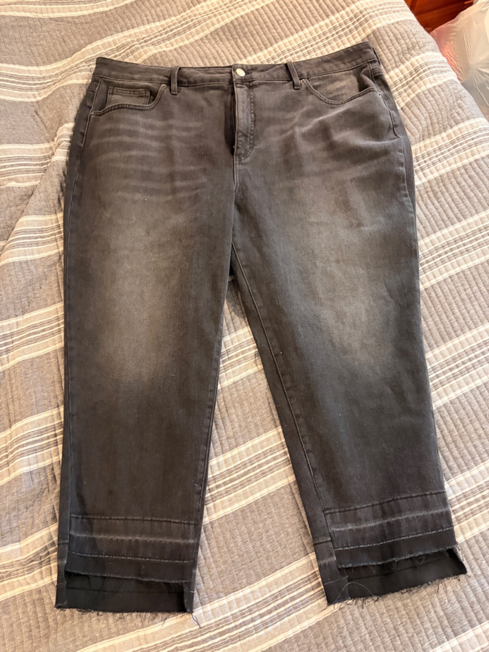 Terra & Sky Charcoal Gray Straight Women’s Plus Size 24w Jeans